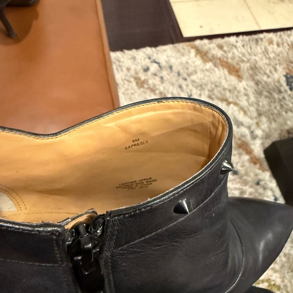 Enzo Angiolini Presley Black Leather Booties 8 - Picture 4 of 11